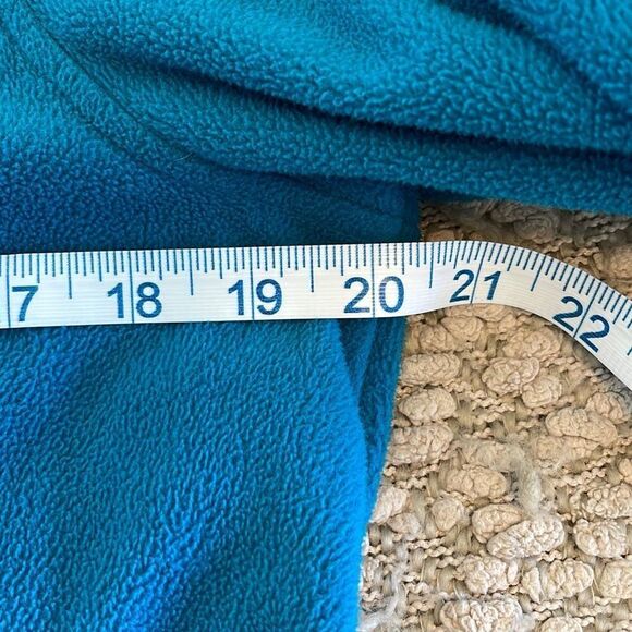 Lands End Micro Fleece 1/4 Zip Jacket/Sweater. Size‎ Medium. Teal blue - Picture 6 of 7